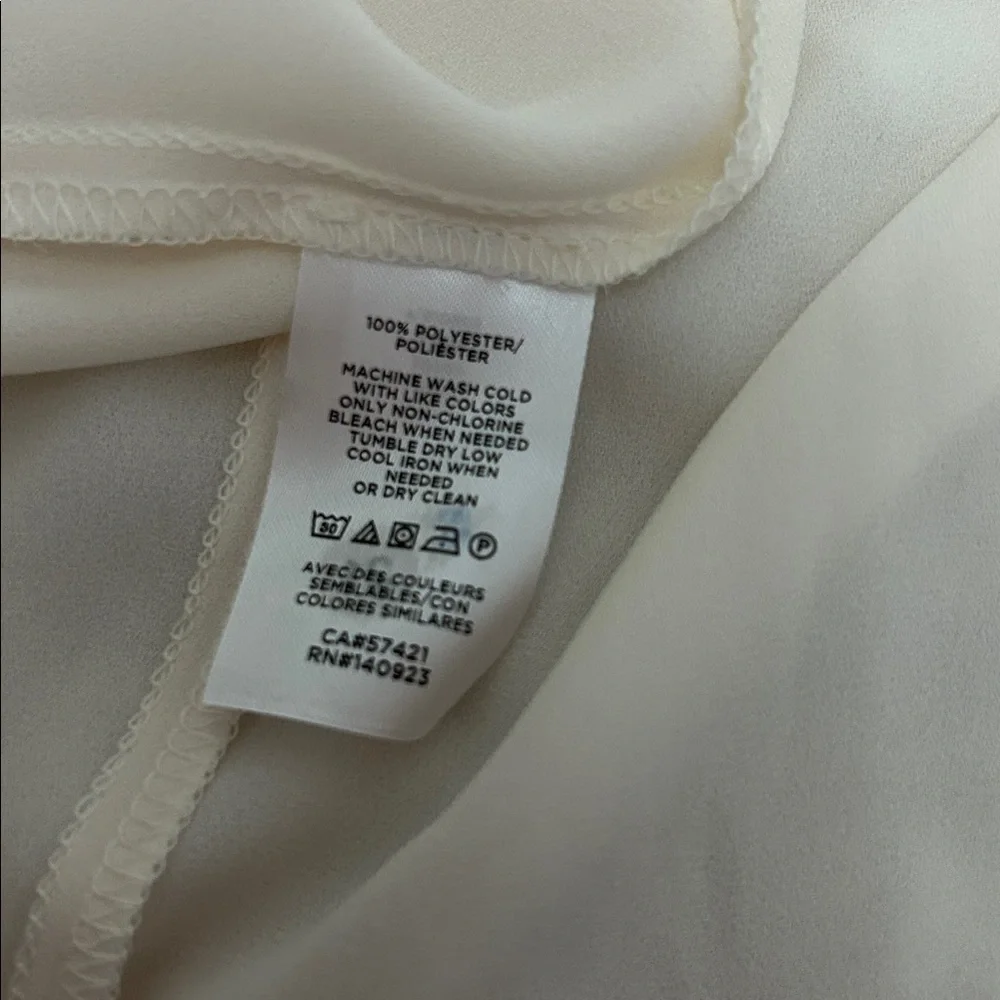 Loft Cream Sleeveless Chiffon Blouse - Picture 8 of 8